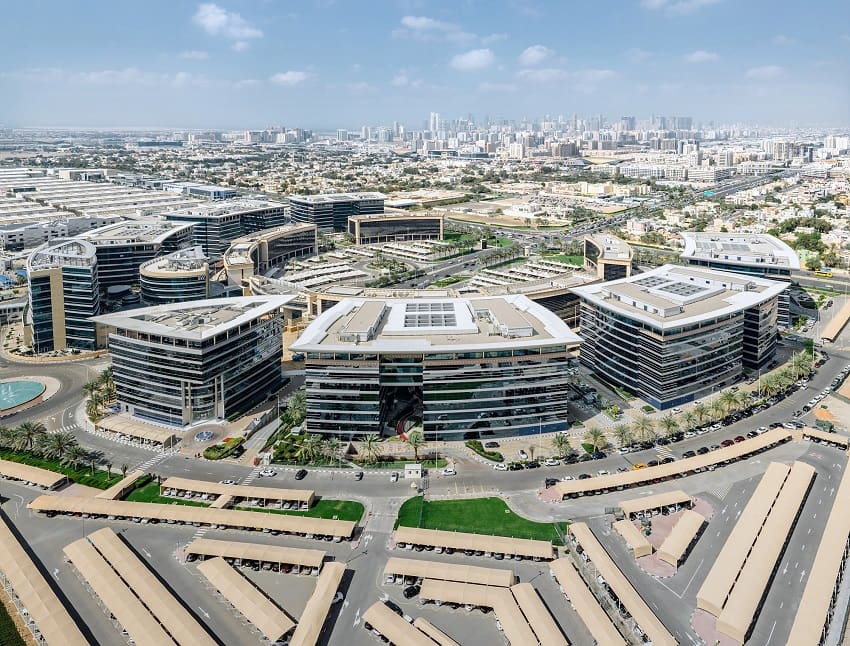 Dubai Free Zone business district skyline